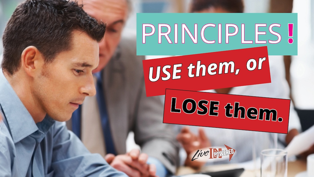 Principles! Use them or lose them